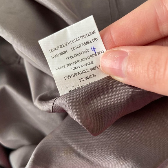 VINTAGE YSL SILK COTTON RARE PREPPY OFFICE ACADEMIA V NECK WRAP COCKTAIL DRESS - Picture 9 of 11